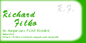richard filko business card