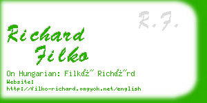 richard filko business card